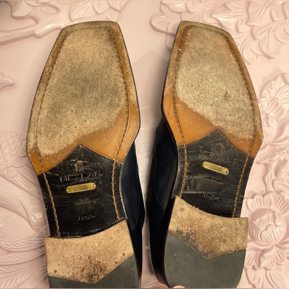 MEZLAN 😍CELLINI- LIZARD #29976 Blue  Dress Shoes Men’s 10 1/2M - Picture 14 of 16